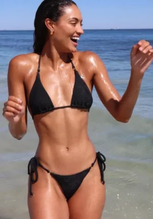 Seafolly SeaDive Triangle Bikini Black Clearance