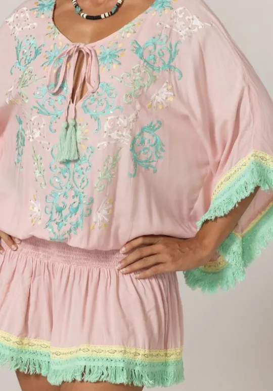 Miss June Sejla Kaftan Pink Sale