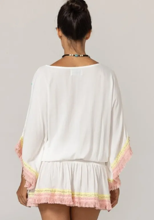 Miss June Sejla Kaftan White Best