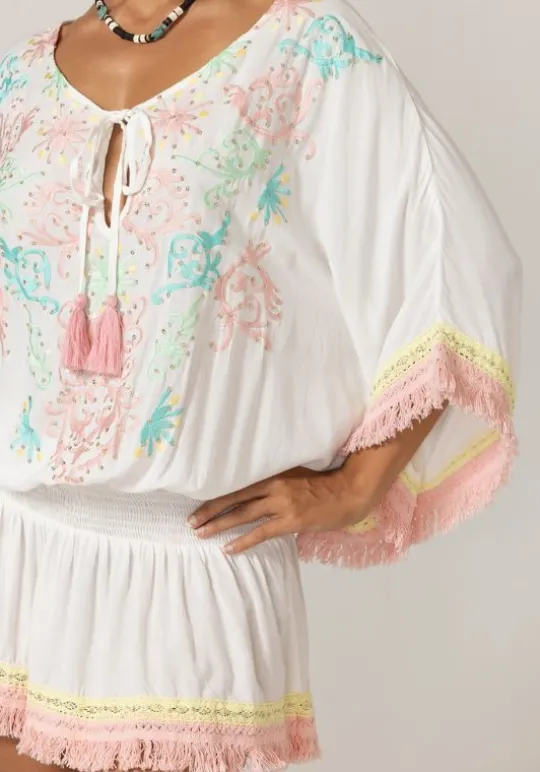 Miss June Sejla Kaftan White Best