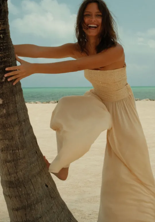 Pitusa Sequin Palazzo Pants Melon Hot