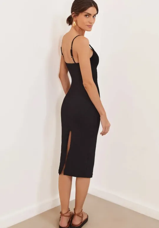 Vix Swimwear Seraphine Midi Dress Black Discount