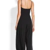 Seafolly Shirred Waist Wrap Pants Black Clearance