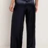 Greek Archaic Kori Silky Trousers Navy Fashion