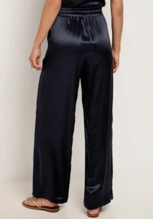 Greek Archaic Kori Silky Trousers Navy Fashion