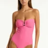 Sea Level Spinnaker Bandeau Swimsuit Candy Sale