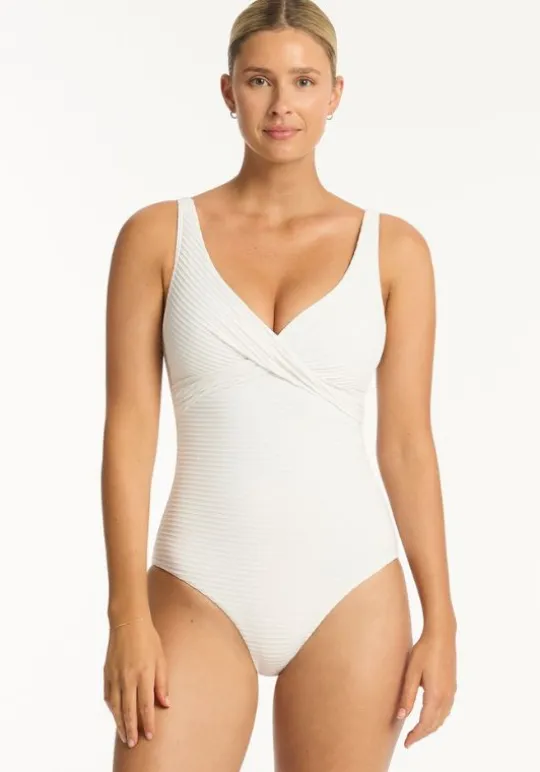 Sea Level Spinnaker Cross Front Swimsuit Online