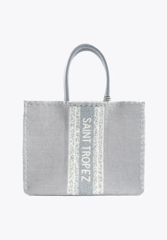 De Siena St Tropez Tote Bag Grey New