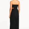 Sea Level Sunset Bandeau Dress Black Hot