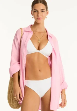 Sea Level Sunset Beach Shirt Pink Discount