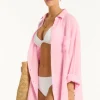 Sea Level Sunset Beach Shirt Pink Discount