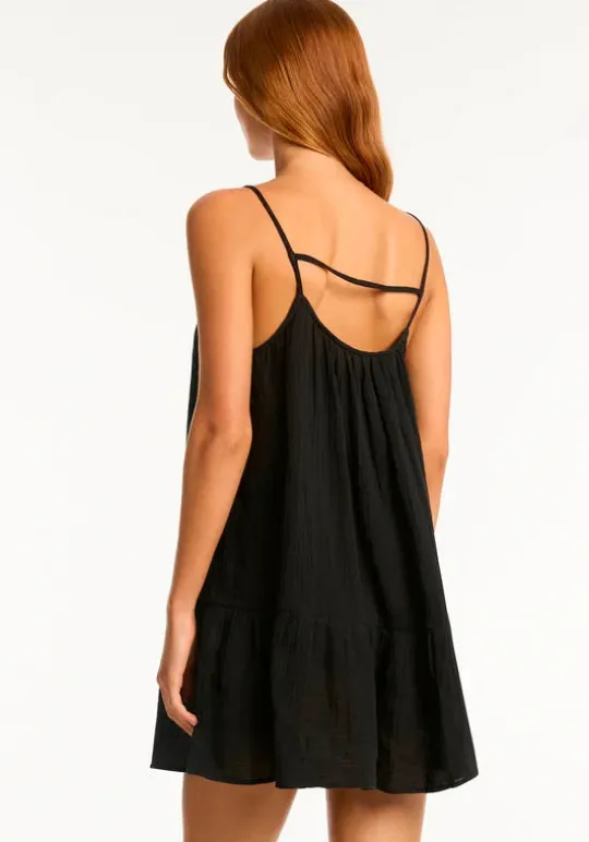 Sea Level Sunset Short Dress Black Best
