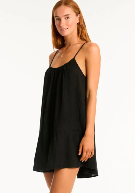 Sea Level Sunset Short Dress Black Best