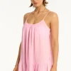 Sea Level Sunset Short Dress Pink Fashion