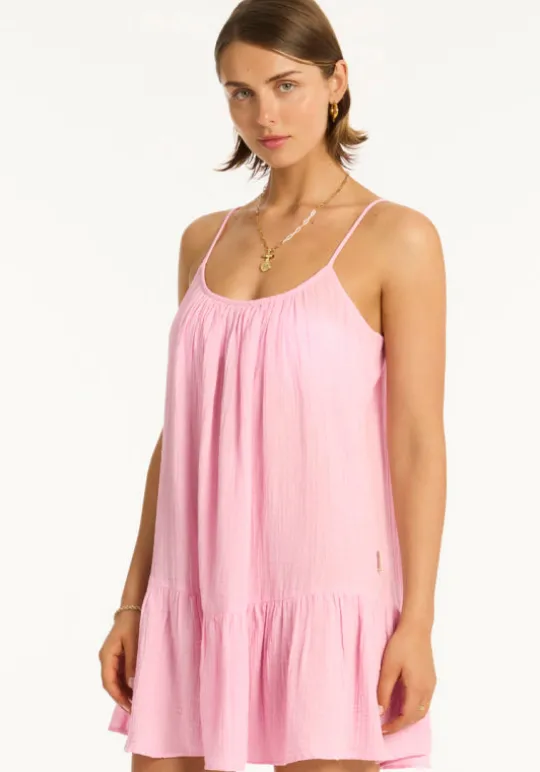Sea Level Sunset Short Dress Pink Fashion