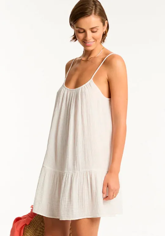 Sea Level Sunset Short Dress White Fashion