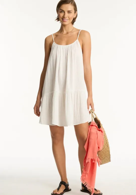 Sea Level Sunset Short Dress White Fashion