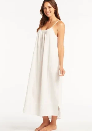 Sea Level Sunset Sun Dress White Discount