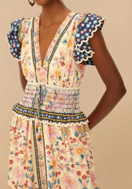Farm Rio Superbloom Tapestry Maxi Dress New