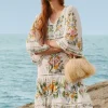Farm Rio Sweet Bloom Bouquet Short Dress Outlet