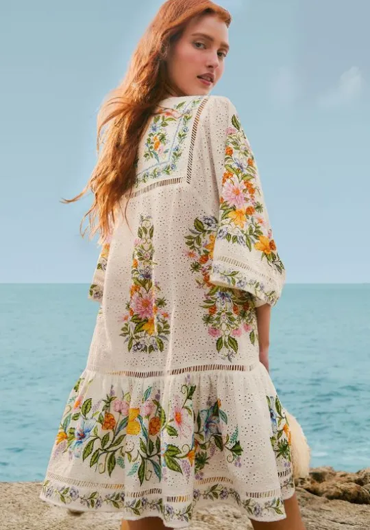 Farm Rio Sweet Bloom Bouquet Short Dress Outlet