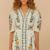 Farm Rio Sweet Bloom Dreamscape Mini Dress Discount
