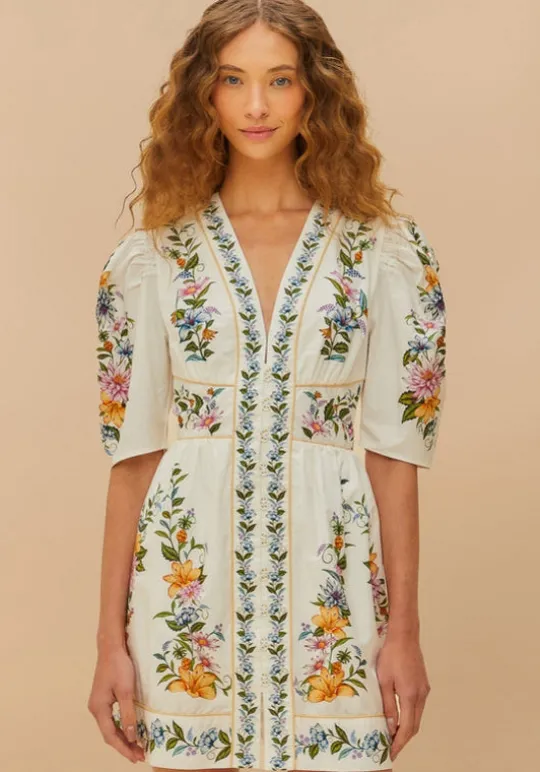 Farm Rio Sweet Bloom Dreamscape Mini Dress Discount