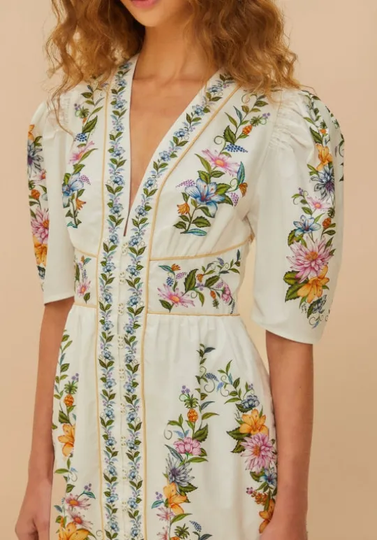 Farm Rio Sweet Bloom Dreamscape Mini Dress Discount