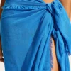 Seafolly Textured Cotton Beach Wrap Azure Fashion