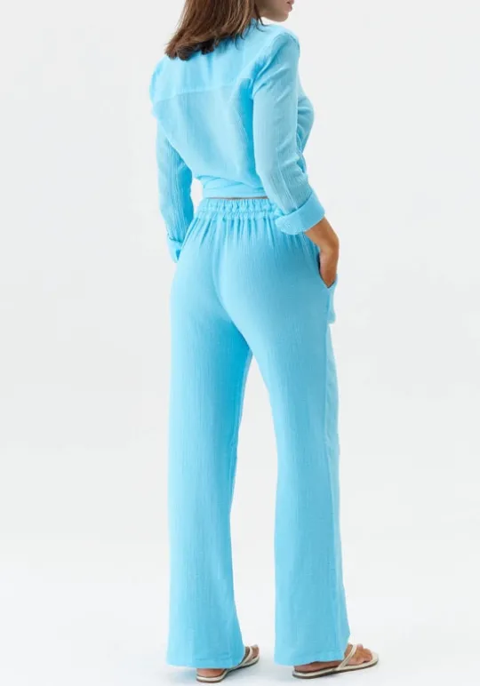 Melissa Odabash Tina Shirt Turquoise New