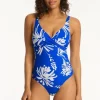 Sea Level Cross Front Swimsuit Tradewind Discount