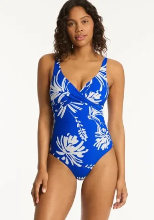 Sea Level Cross Front Swimsuit Tradewind Discount