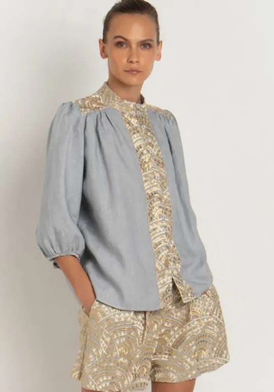 Greek Archaic Kori Triangle Shorts Grey Sale