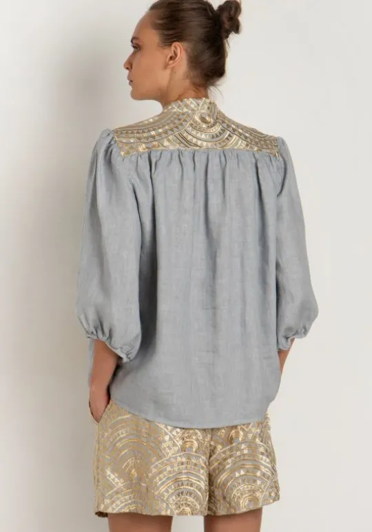 Greek Archaic Kori Triangle Shorts Grey Sale