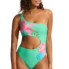 Seafolly Tropica One Shoulder Cut Out Swimsuit Sale