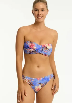 Sea Level Twist Bandeau Bikini Blue Hawaii Best