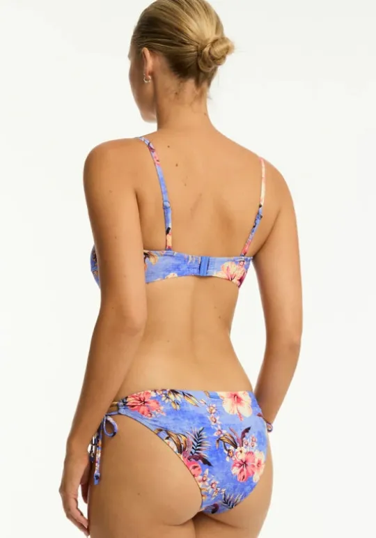 Sea Level Twist Bandeau Bikini Blue Hawaii Best