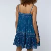 Juliet Dunn Wave Dress Mosaic Peacock Hot