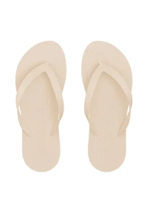 Sleepers Wide Strap Flip Flops Eggnog New