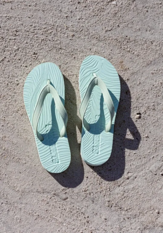 Sleepers Wide Strap Flip Flops Mint New