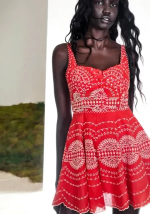 Charo Ruiz Winnie Dress Red Nelum Fashion