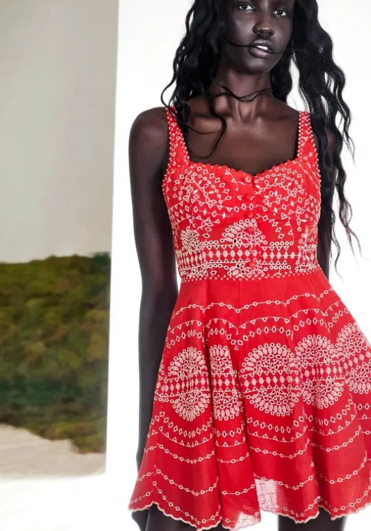 Charo Ruiz Winnie Dress Red Nelum Fashion