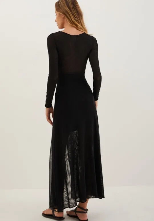 Vix Swimwear Yarin Long Dress Black New